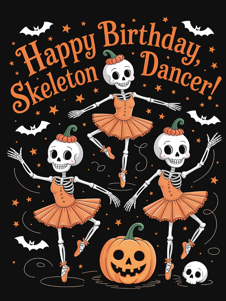 Ballet Pumpkin Skeleton Scary Halloween by Sunset4Bones