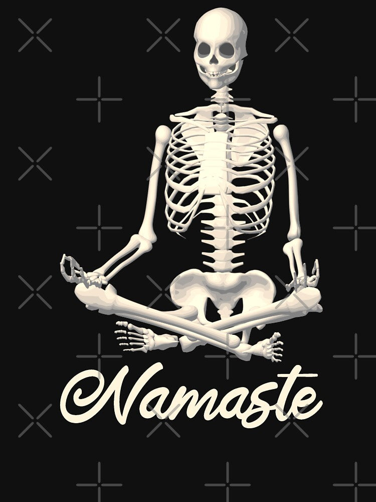 Namaste Meditating Skeleton Funny Yoga Design, Perfect For Halloween by TrulyEpoque