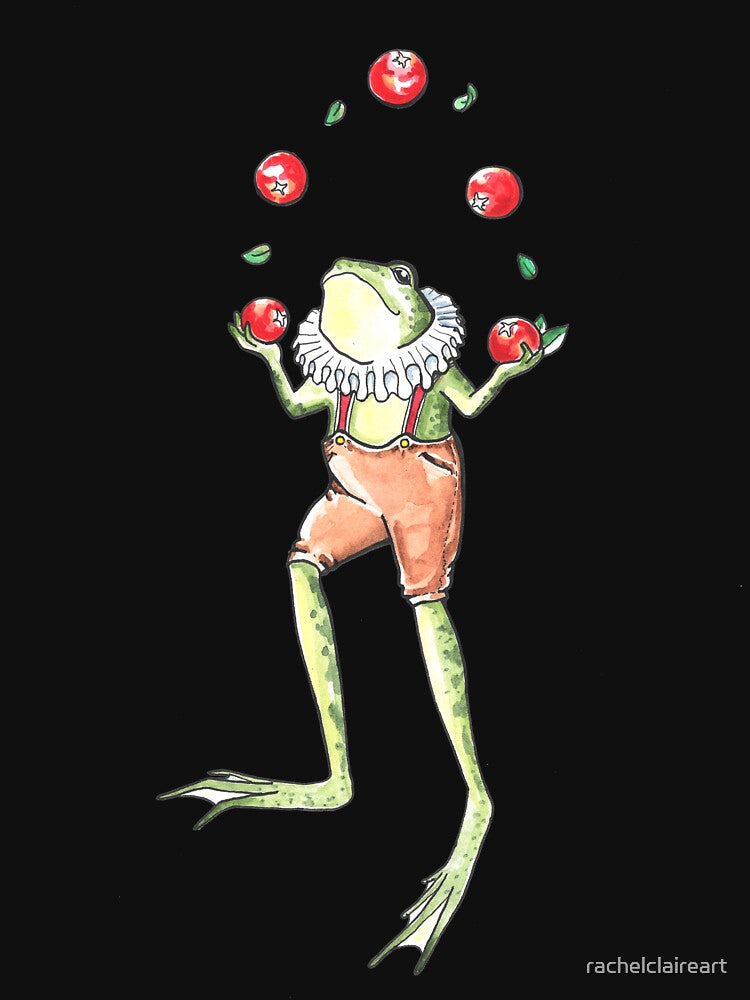 Cranberry Juggling Frog by rachelclaireart