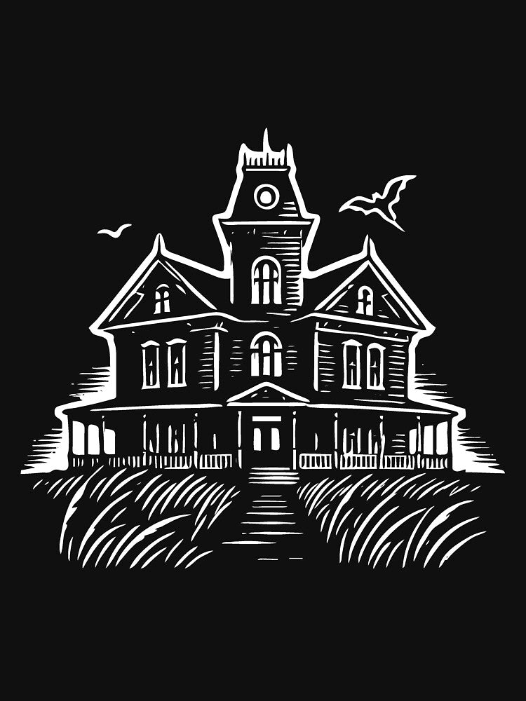 Spooky Haunted House – Halloween Design by RetroMaritalArt