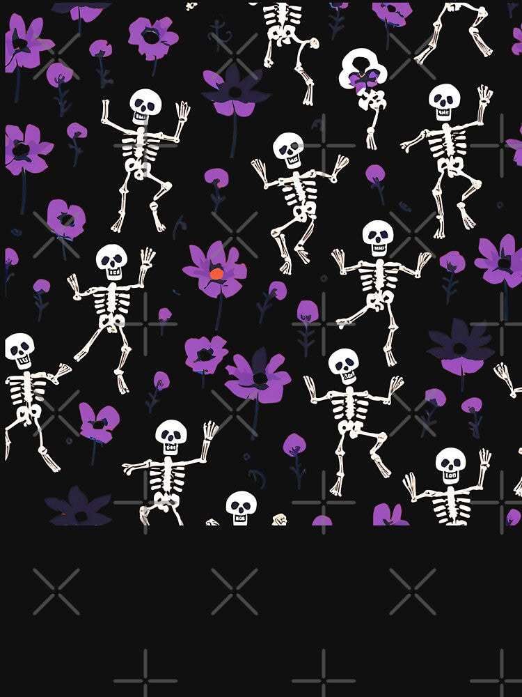 Skeletons Dancing, Skeletons and Flowers by DotisDreams