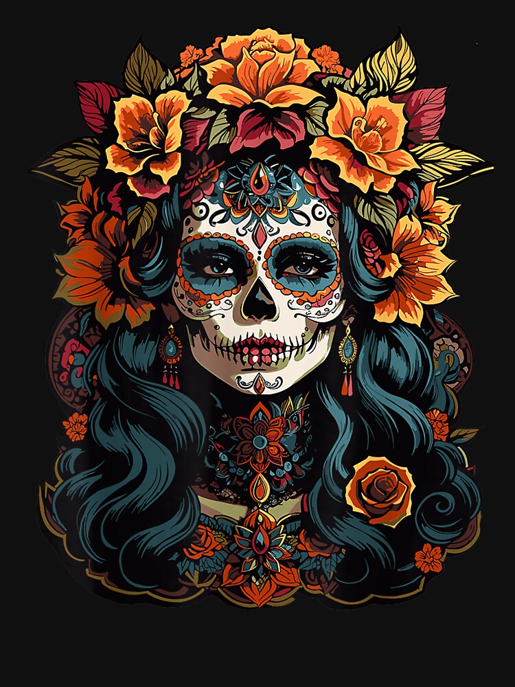 Dia De Los Muertos Sugar Skull La Catrina by BASKF