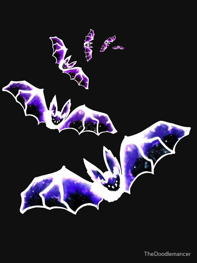 Galaxy bats - flying through a starry starry night by TheDoodlemancer