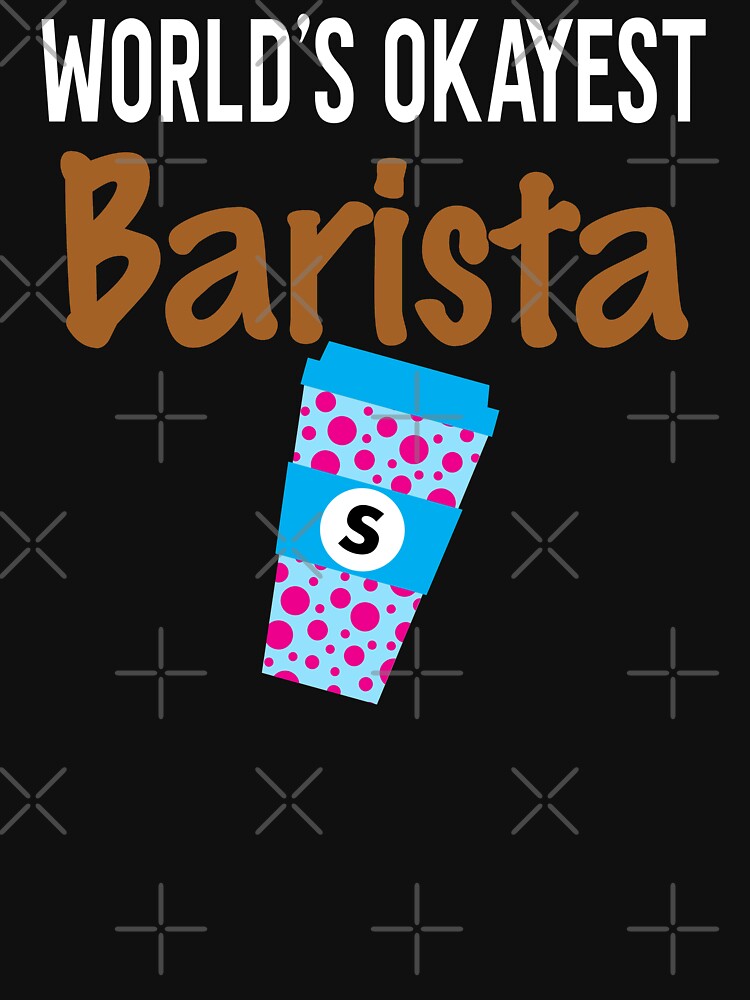 World's Okayest Barista Monogram S by ZiesMerch