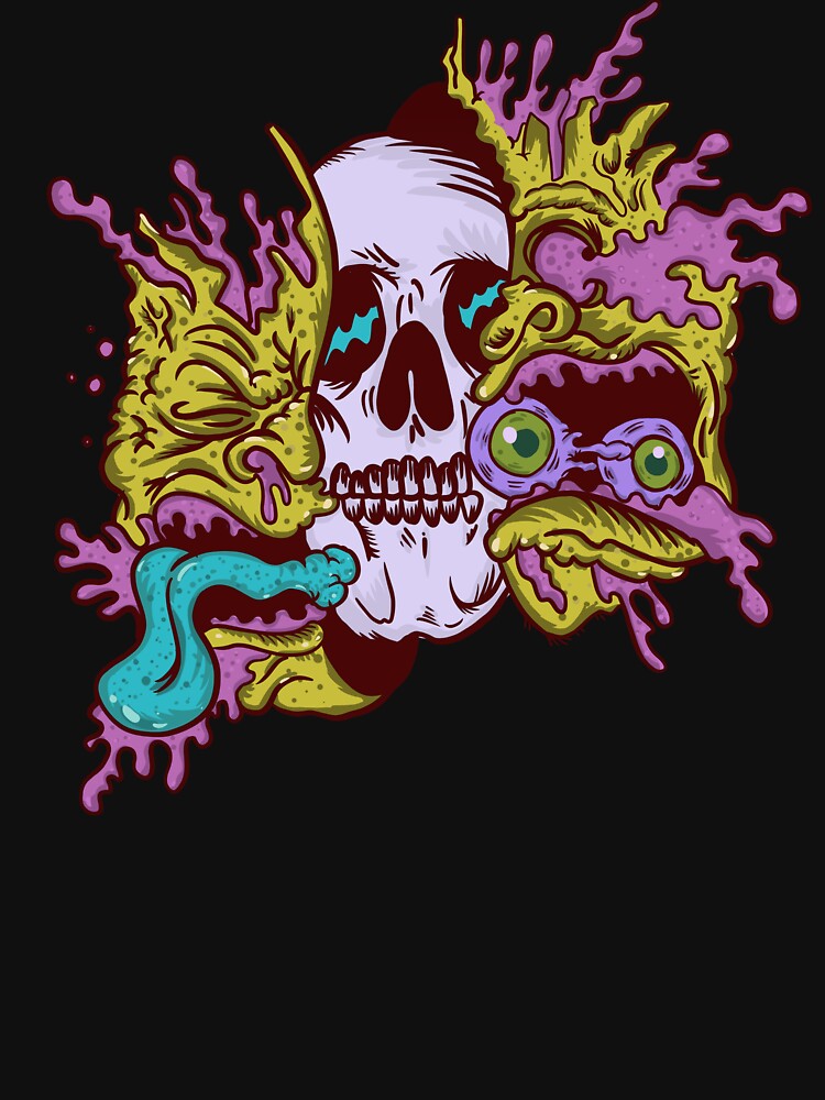 Spooky halloween skull by Hoetoons