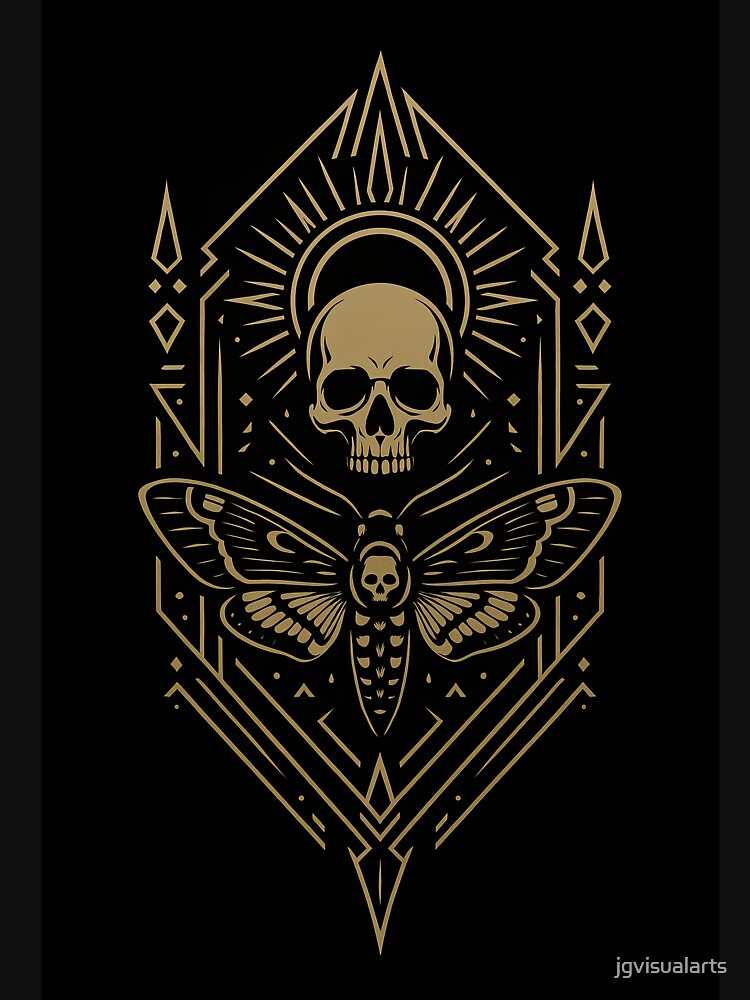 Death Moth Sigil – Occult Skull Emblem by jgvisualarts
