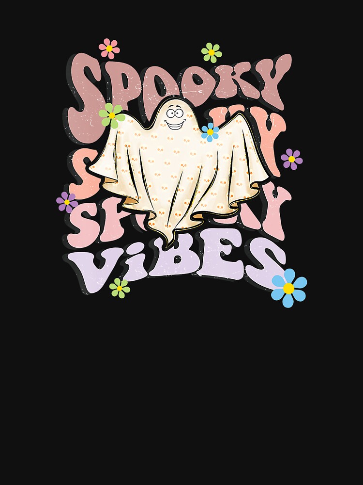 Spooky Vibes Fun Halloween Ghost Cute Pink by TurtleRide