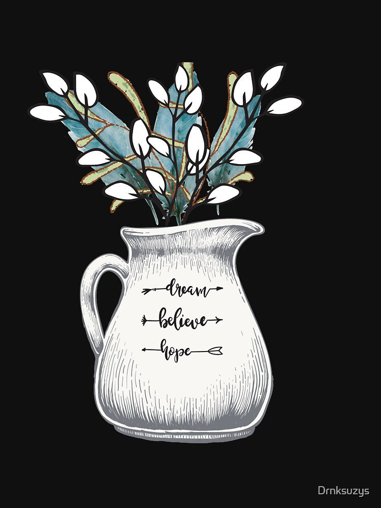 Farmhouse Water Pitcher Blue Dream Believe Hope Fall by Drnksuzys
