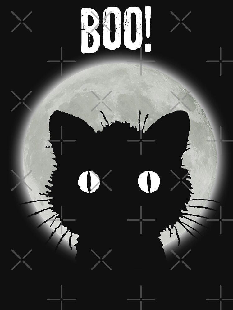 Halloween Cat, Boo, Spooky vibes, black Cat Halloween by godleo