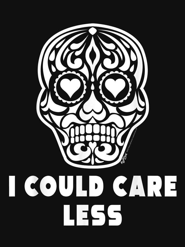I Could Care Less Sugar Heart Skull Anti Valentines Day by mchargue12