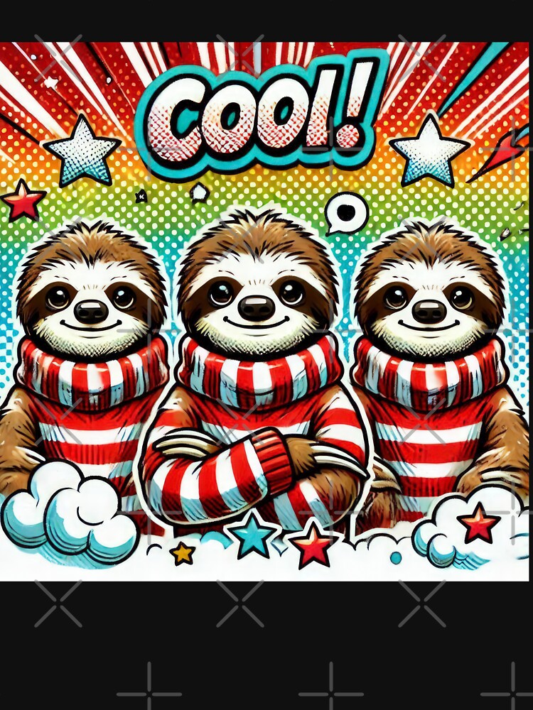Christmas Vintage pop art sloths,Christmas Animals,Christmas sloths,christmas Vintage by Expressions-Sel