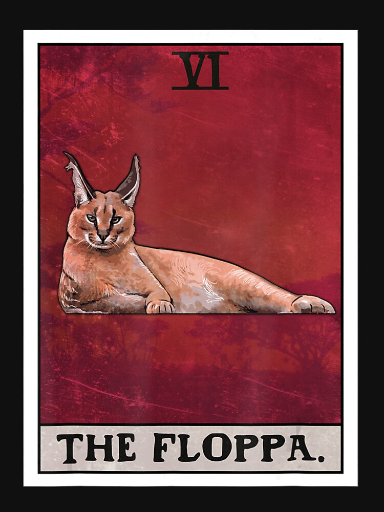 The Floppa Caracal Cat Tarot Card by ZinMio