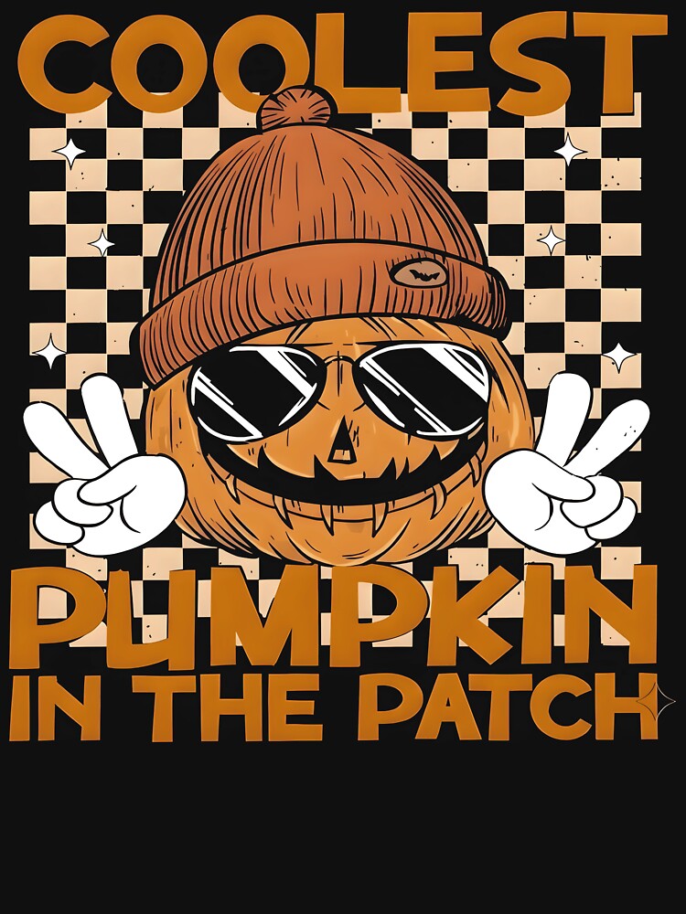 Coolest Pumpkin In The Patch Shirt, Funny Halloween Pumpkin Graphic Tee, Cute Fall Pumpkin Patch Gift by PinkPeonStores