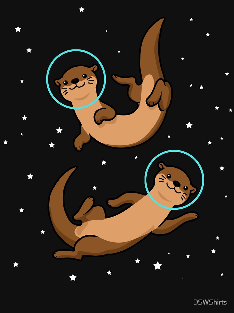 Otter Astronaut Gift Kids Otter Gift Women Space Sea Otter by DSWShirts
