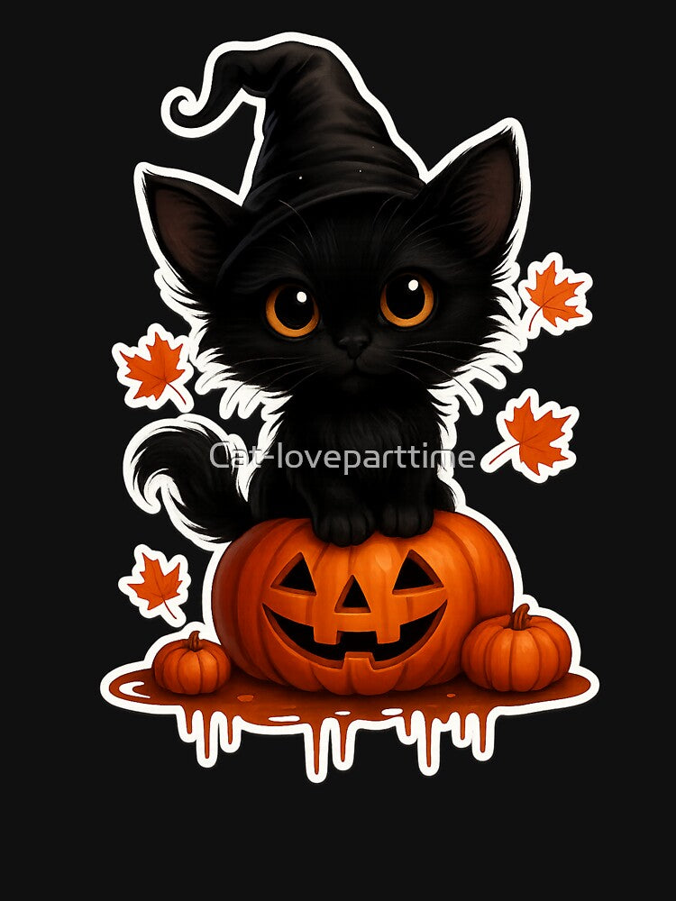 Halloween Kitten on Pumpkin by Cat-loveparttime