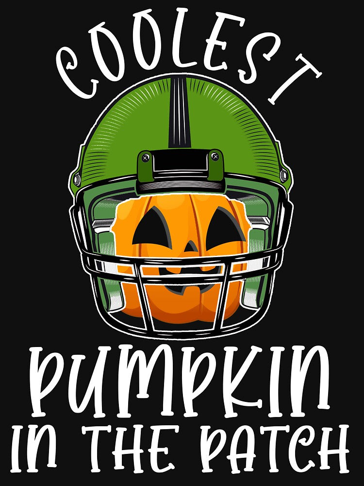 Coolest Pumpkin Wearing Football Helmet In The Patch Halloween Costume by bucktundBr