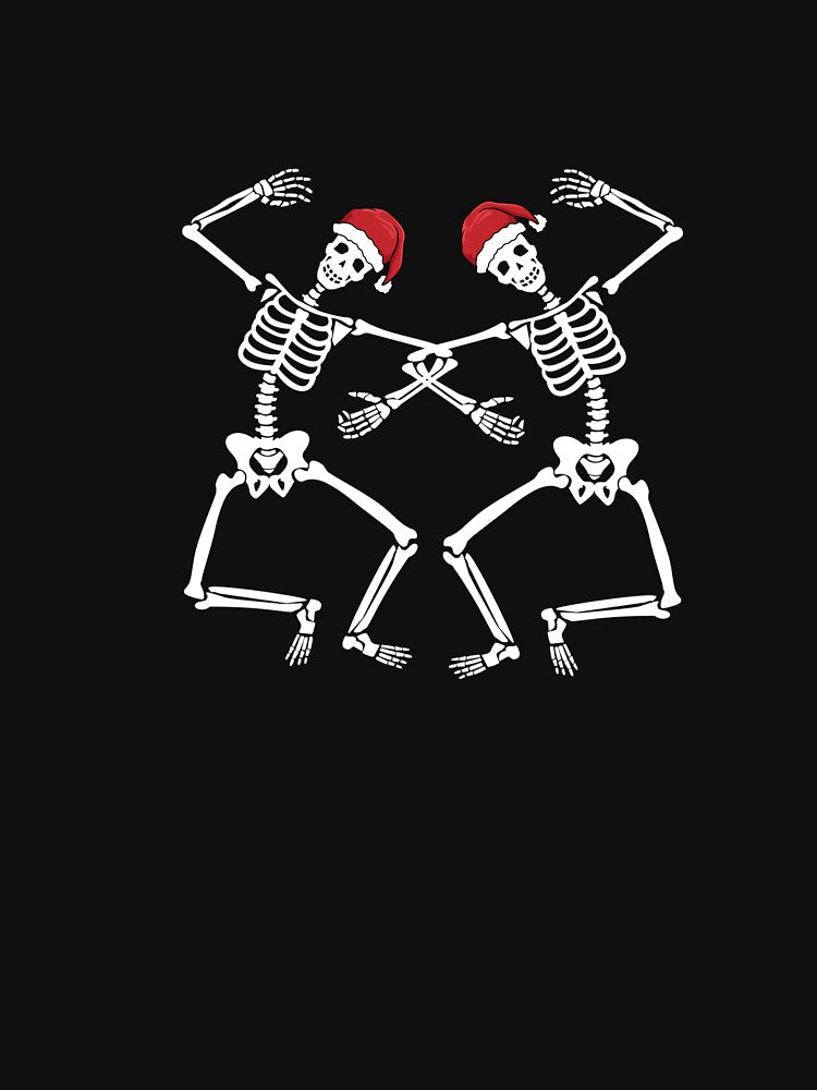 Christmas Skeletons Goth Square Dancing Skeletons Gear by DynamicDesign
