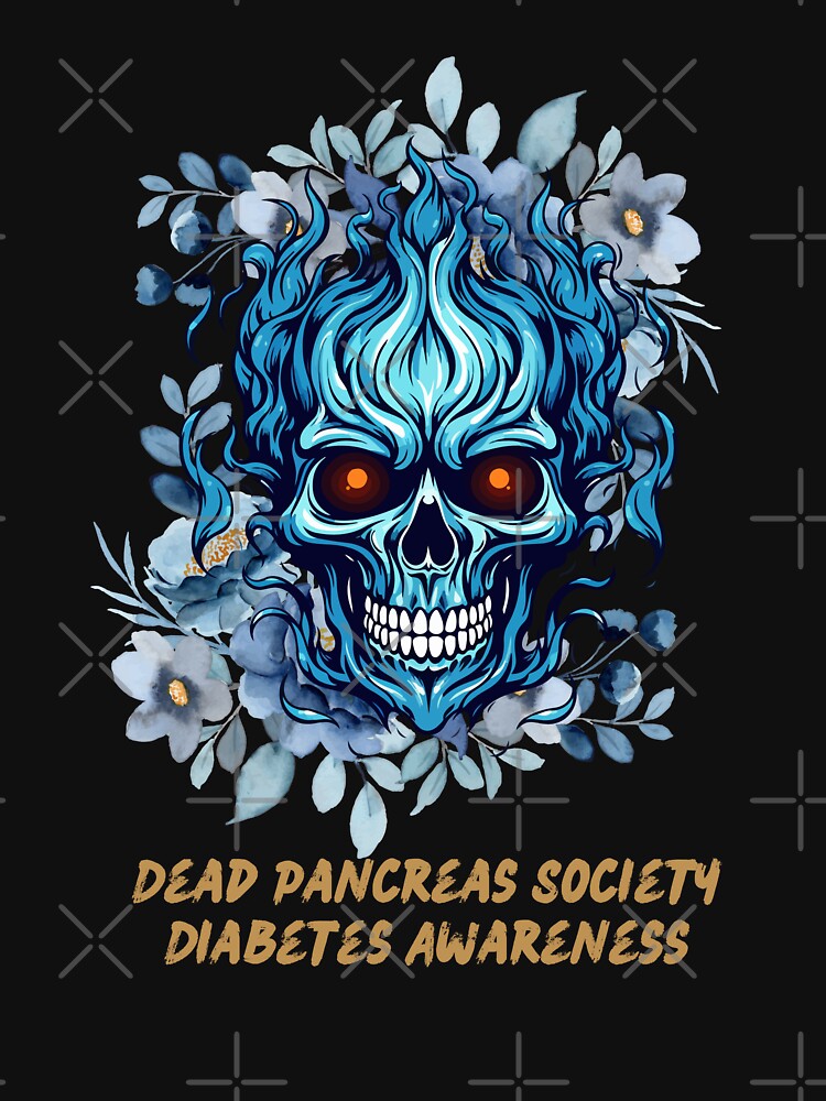 Dead Pancreas Society Diabetes Awareness Sugar Skull by FLOWER--ART