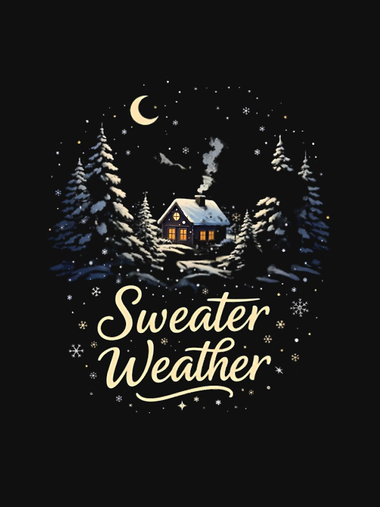 Sweater Weather Cozy Winter Vibes T-Shirt by The-Daily-Drape