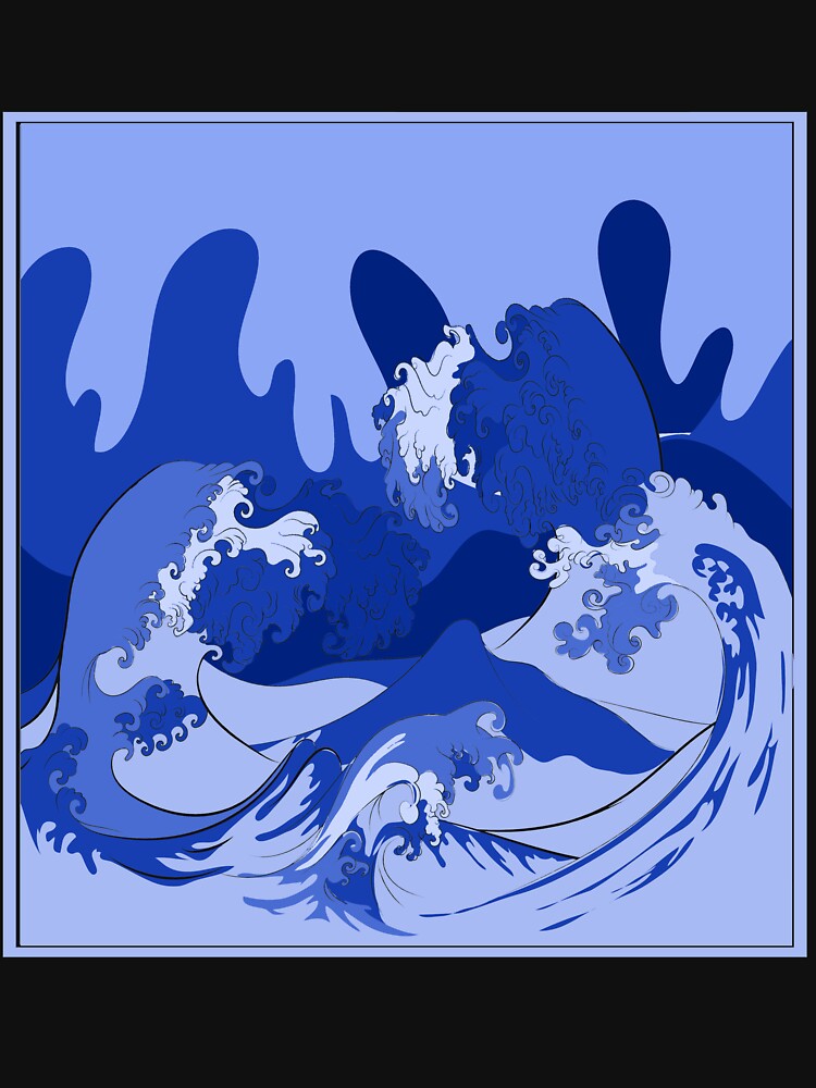 Wave Blue Pastel Goth by bestshirtdesign