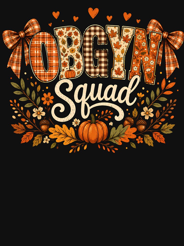 Fall Squad PNG, Plaid Pumpkin Floral Autumn Bows BGYI Squad Design by Artbyrome