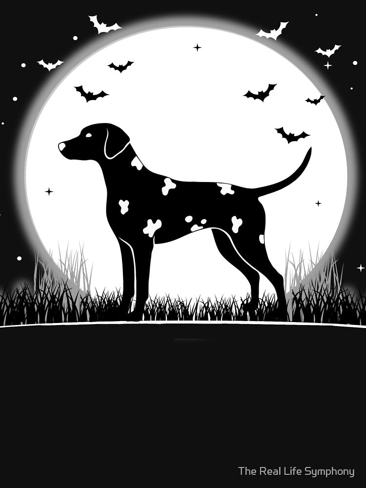 Dalmatian Dog – Halloween Moon Silhouette by The Real Life Symphony