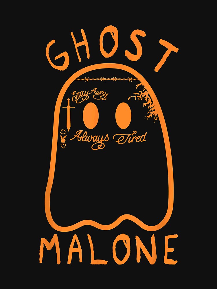 Cute Ghost Malone Fall Season Funny Halloween Spooky Season by AdamBuffom