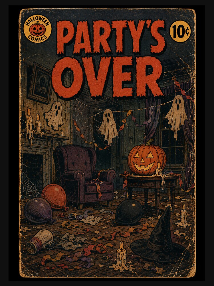 Vintage Halloween Comic Book Cover Art: Party Memories by bapupa