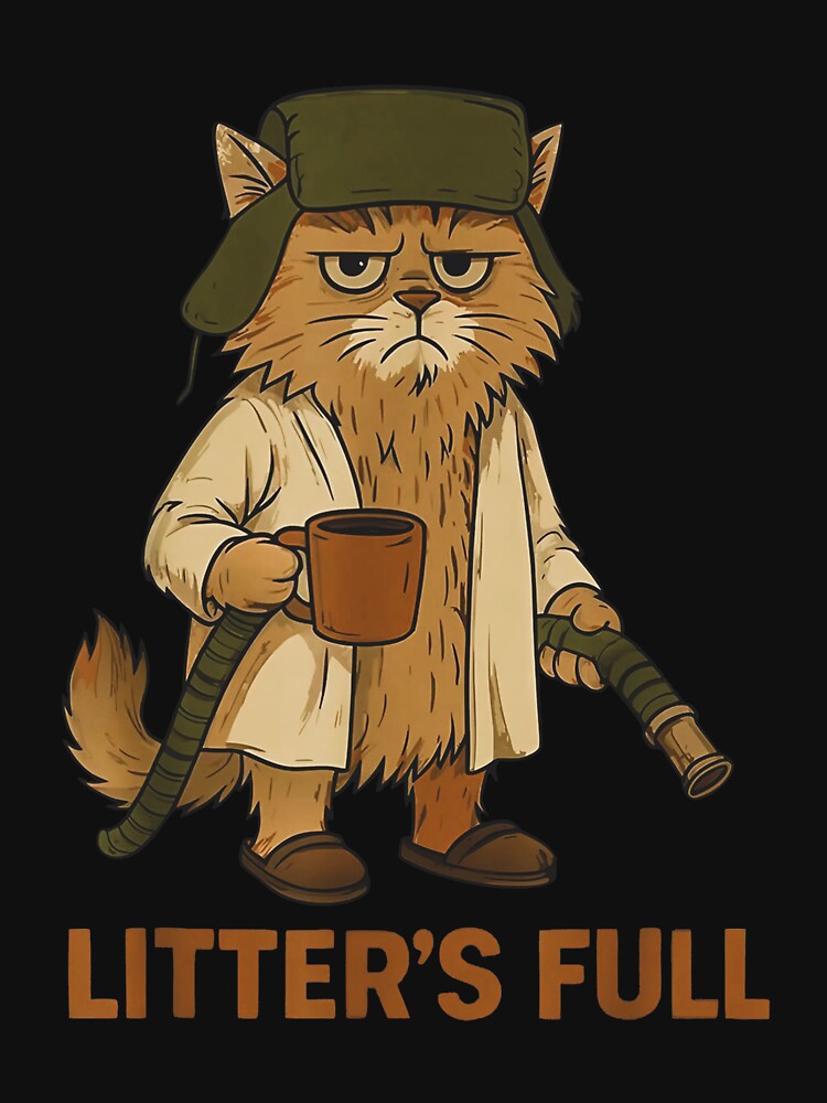 Litter’s Full Funny Cat Lovers Christmas Xmas, Litter's Full Christmas Vacation Cat, Litters Full Cat, Funny Christmas Cat by jimfarrepo