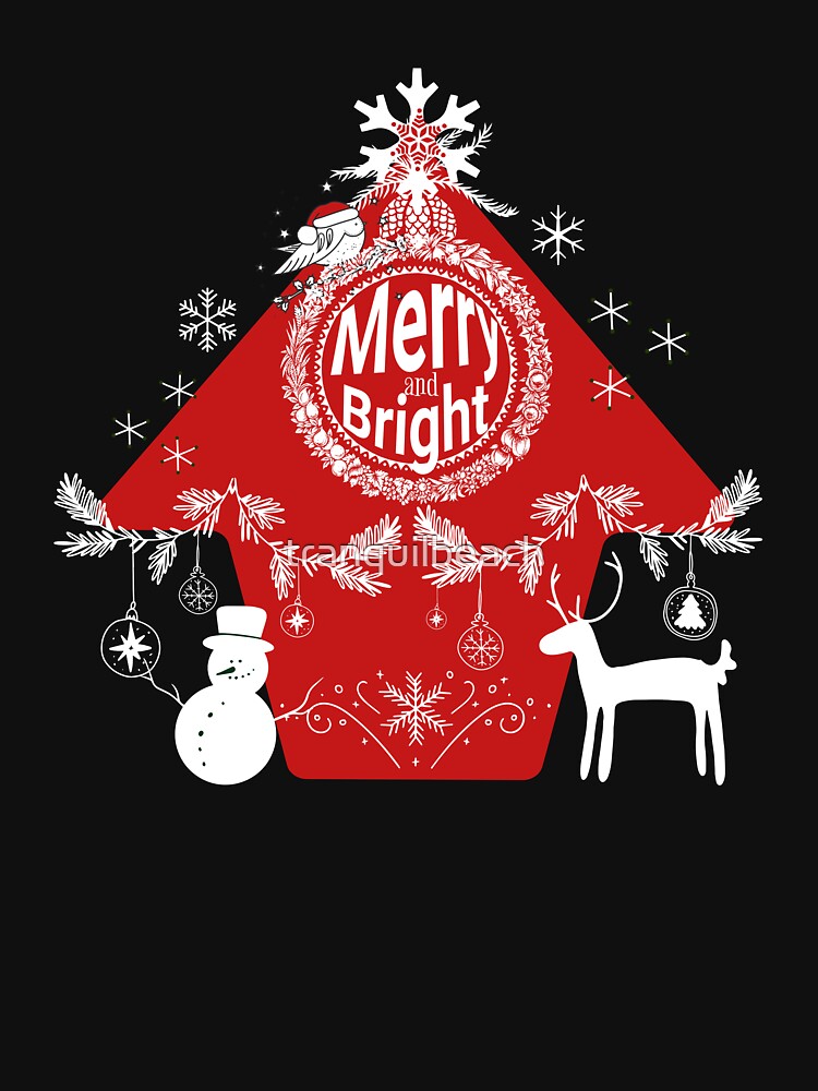 Birdhouse Retro Vintage Merry Christmas is perfect for the groovy Christmas lovers this holiday season by tranquilbeach