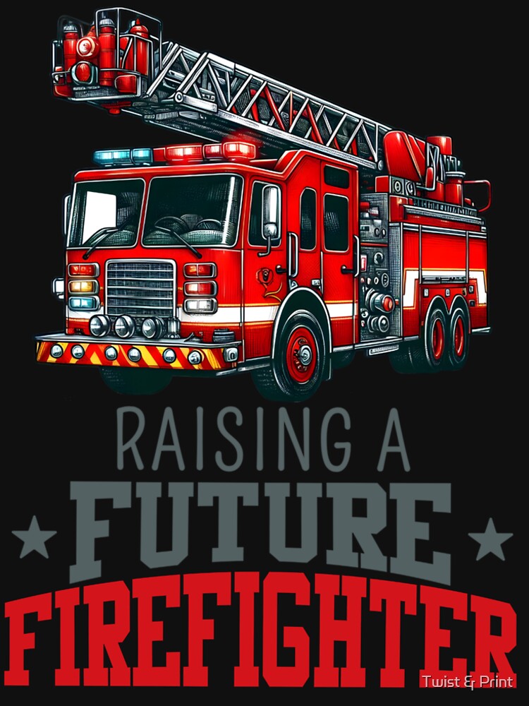 Future Firefighter Kids Fire Truck Design by Twist & Print