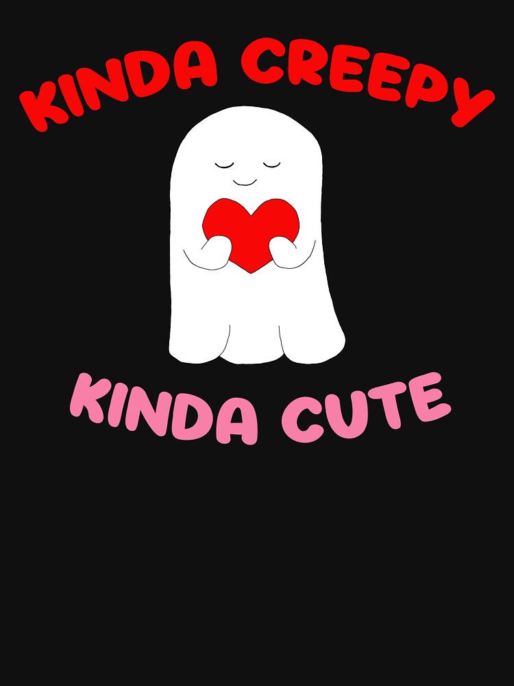 Kinda Creepy Kinda Cute Ghost With Heart by TiffinByLK