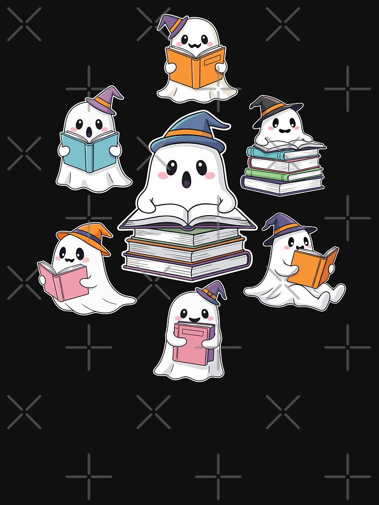 Halloween Teacher Reading Ghosts Books Lover Librarian Gift Cute by alenaz