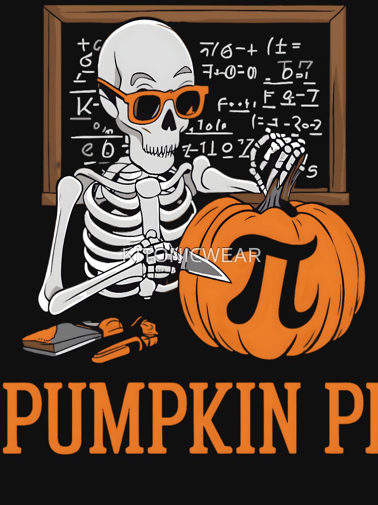 Halloween Math Teacher Pumpkin Pi by KitonicTees