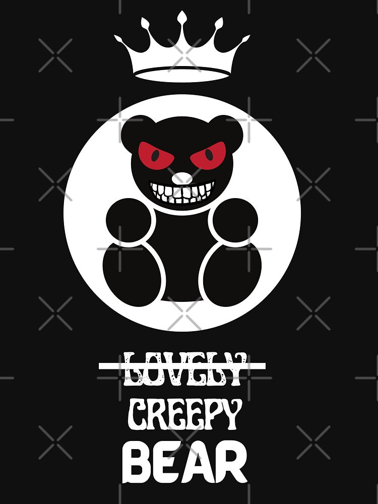 Black creepy Bear by Artsbyhash