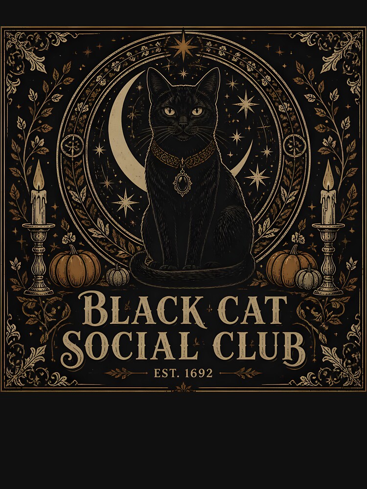 Black Cat Social Club Occult Halloween by LiviuGligoros
