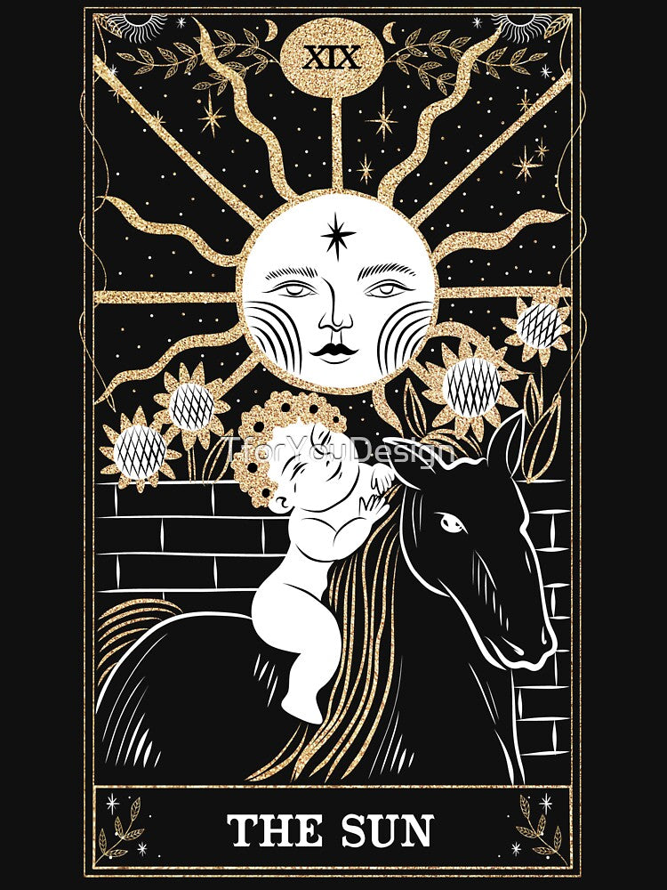 Tarot Card of Marseille The Sun Classic T-Shirt by TforYouDesign