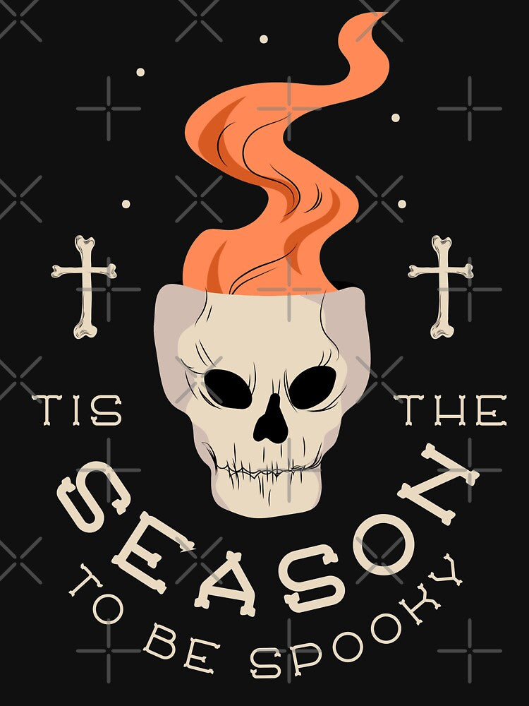 Tis The Season To Be Spooky - Halloween Skull by MnEmzStudio