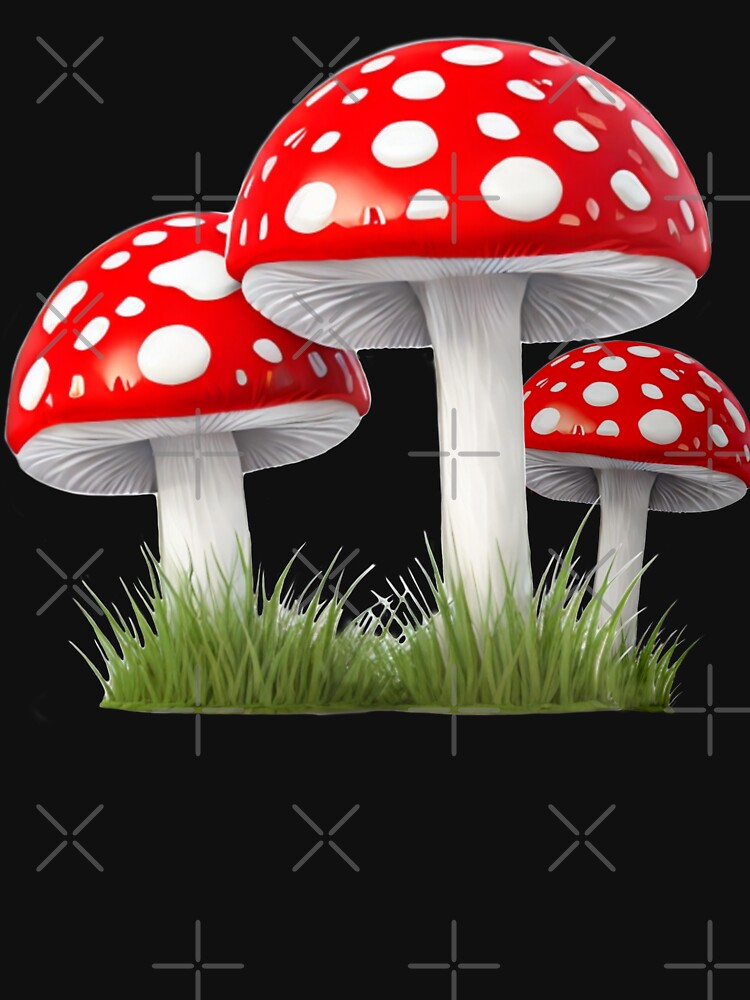Fun red mushroom art by hollycooper