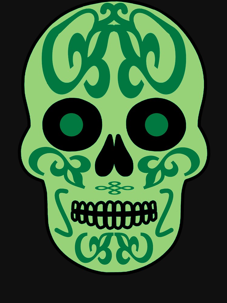 Dia De Los Muertos Sugar Skull Green by mrtraz