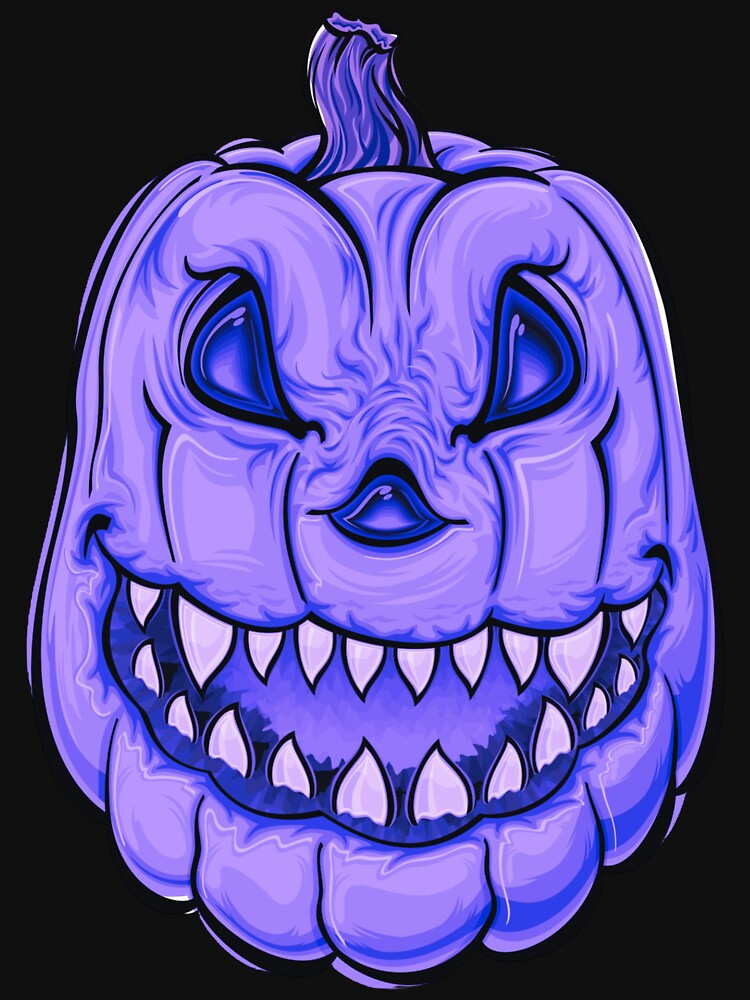 Purple Scary Pumpkin, Halloween Pumpkin by Dven-Clothes
