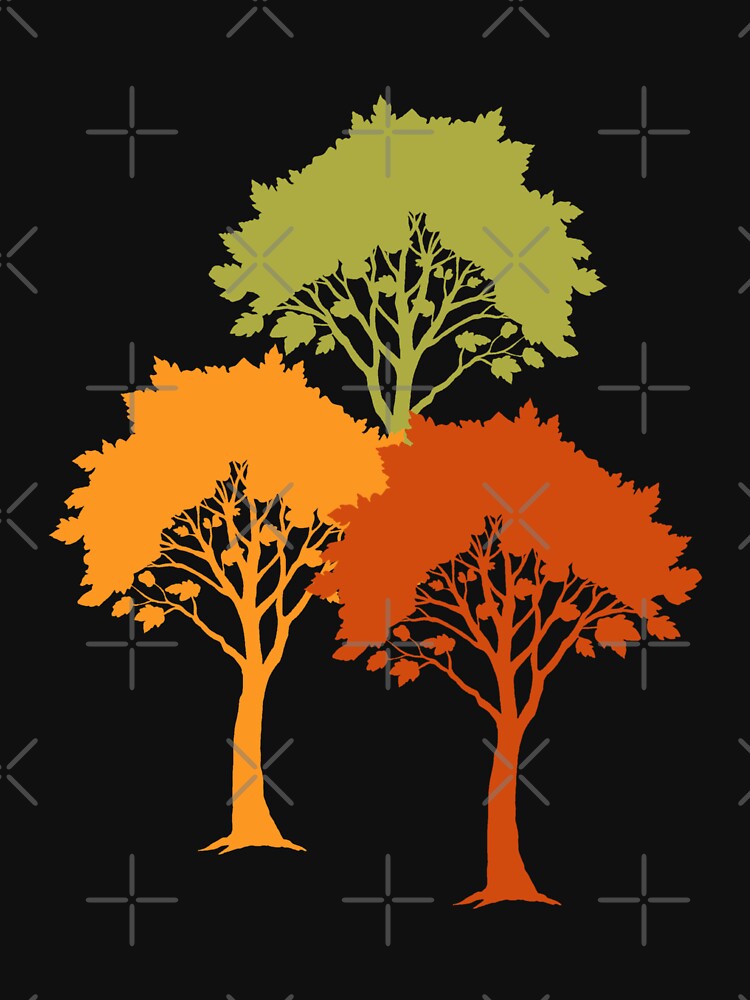 Colorful Autumn Tree Pattern by UnhingedBird