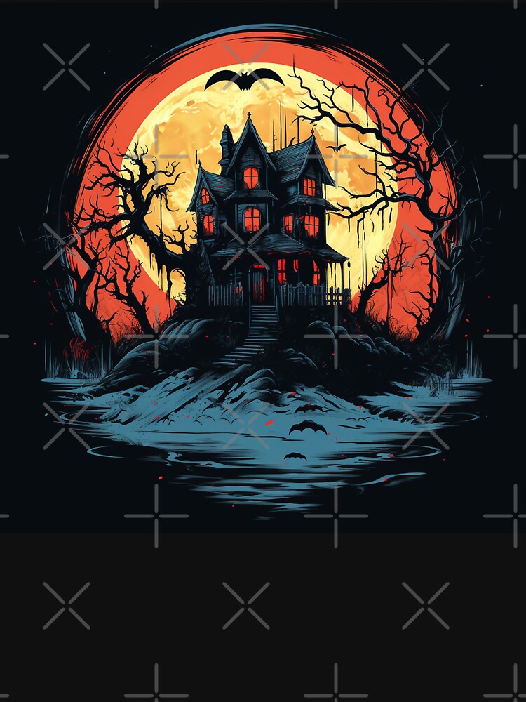Haunted House in Retro Classic Vintage Style by redstar19