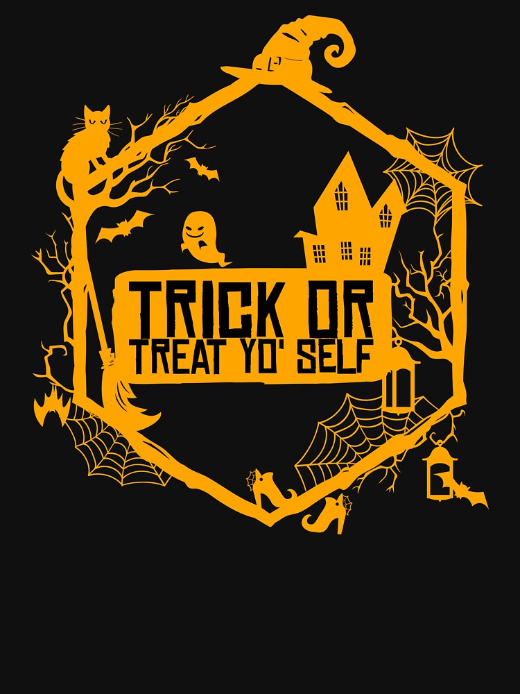 Halloweener Shirt Trick Or Treat Yo Self Funny Spooky Halloween T-Shirt by PhotoGros-4U