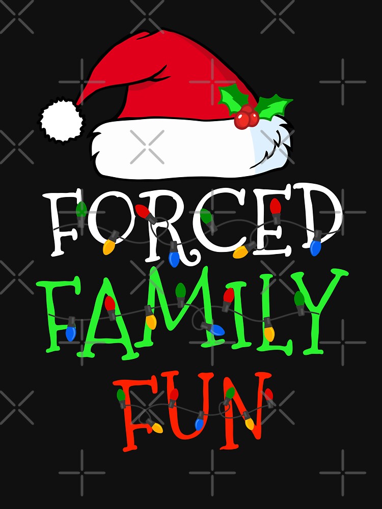 Forced Family Fun Sarcastic Christmas Pajama Family Funny by Kayla Alice Mooney