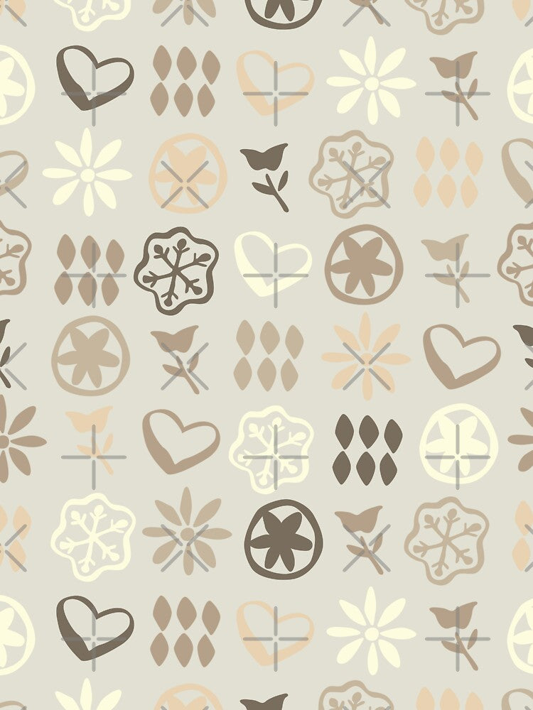 Taupe Grey Boho Retro Mid Century Nostalgic Christmas Pattern by blomastudios