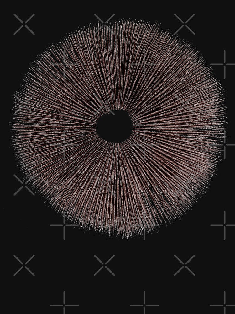Psilocybe Cubensis Psychedelic Mushroom Spore Print by Mindhive Visuals