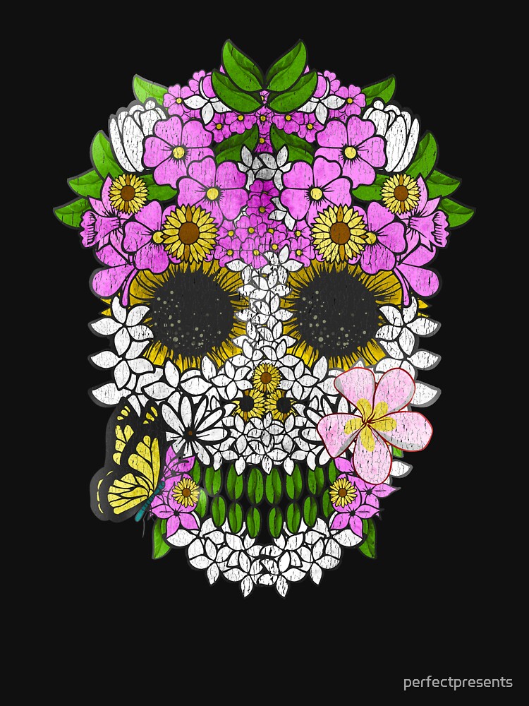 Dia De Los Muertos Skull Flowery Day Of The Dead by perfectpresents