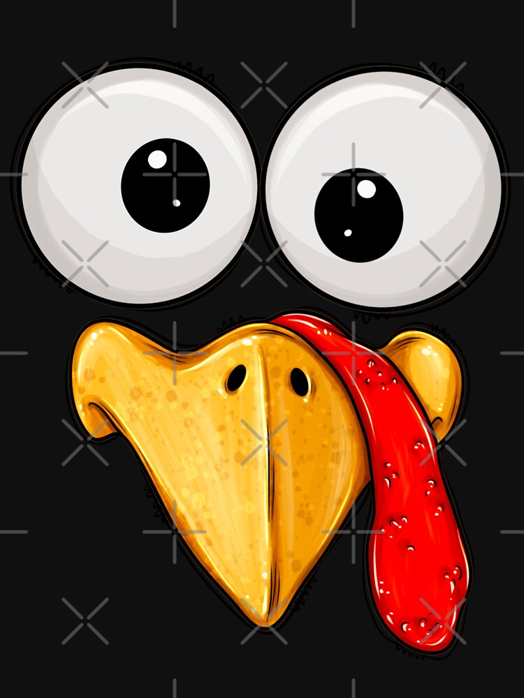Funny Crazy Cartoon Turkey Face by mariejosee22