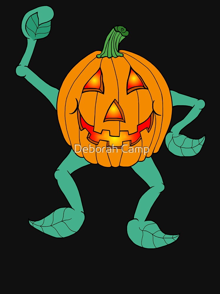 Orange Happy Jack-O-Lantern by Deborah Camp